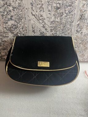 Dior Parfums Bag Black Velvet GoldTone...